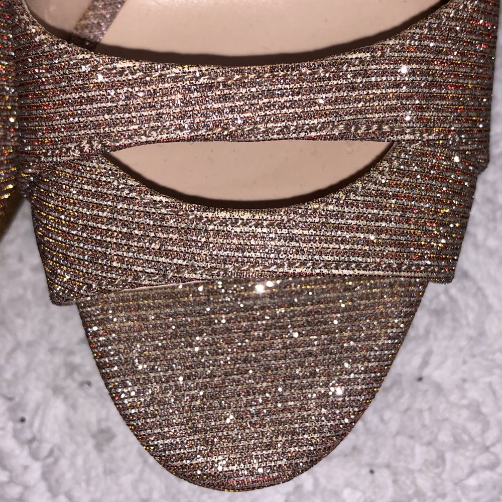 Nine West platform blush pink and sequin heels 5.5 - Picture 5 of 5